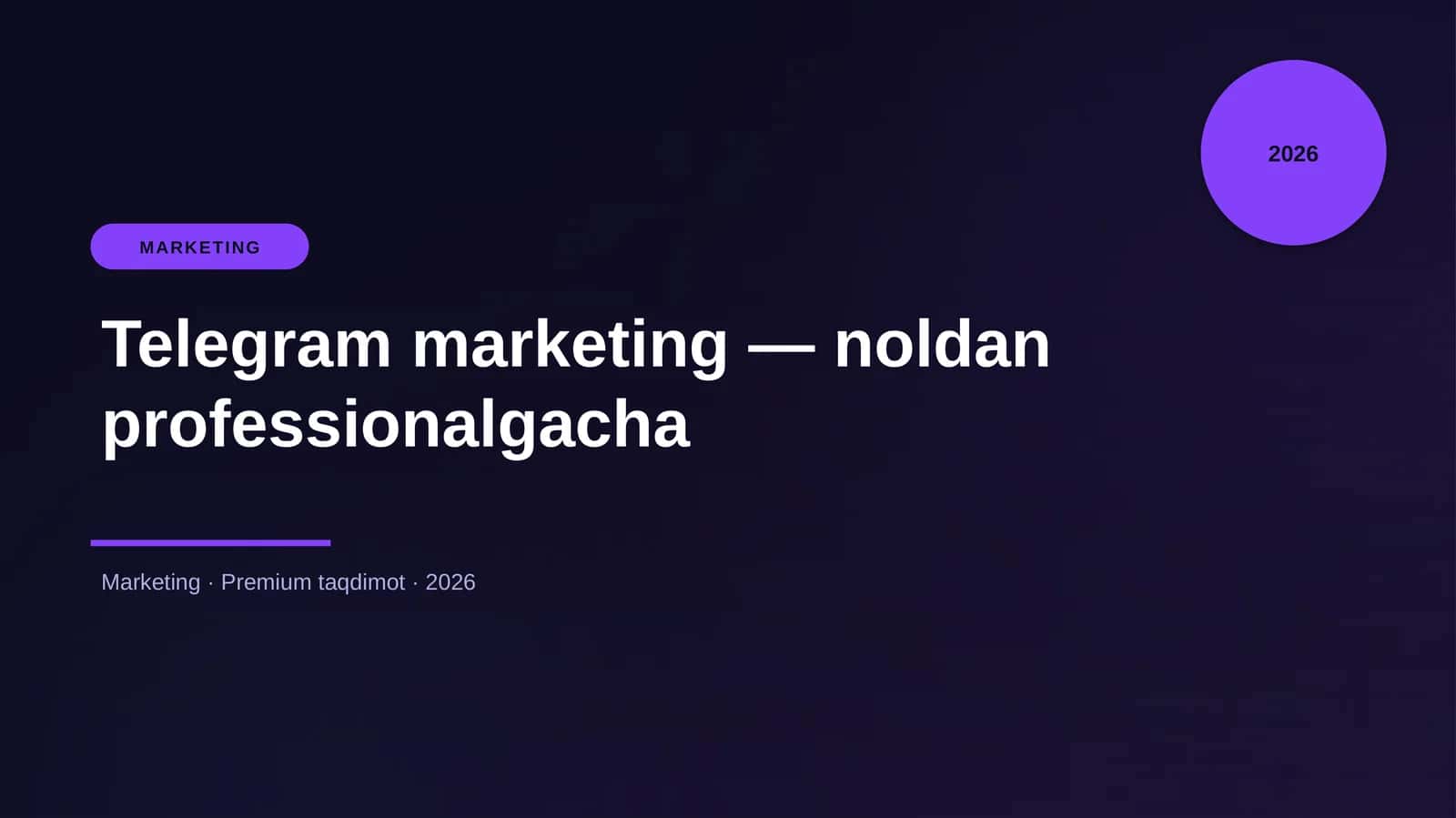 Telegram marketing — noldan professionalgacha 1