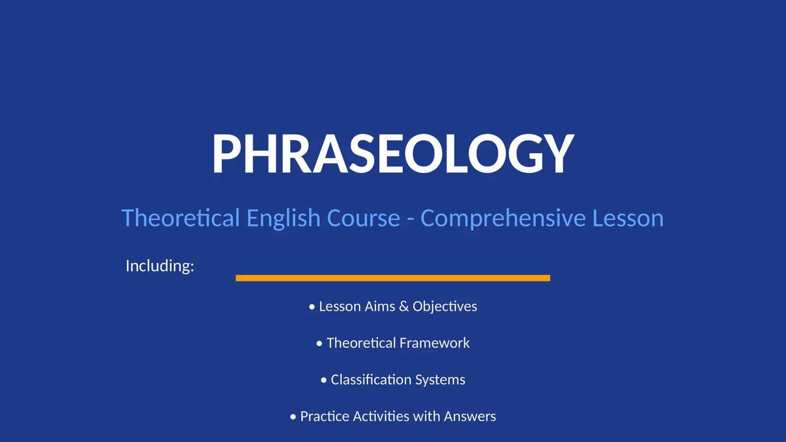 PHRASEOLOGY 1