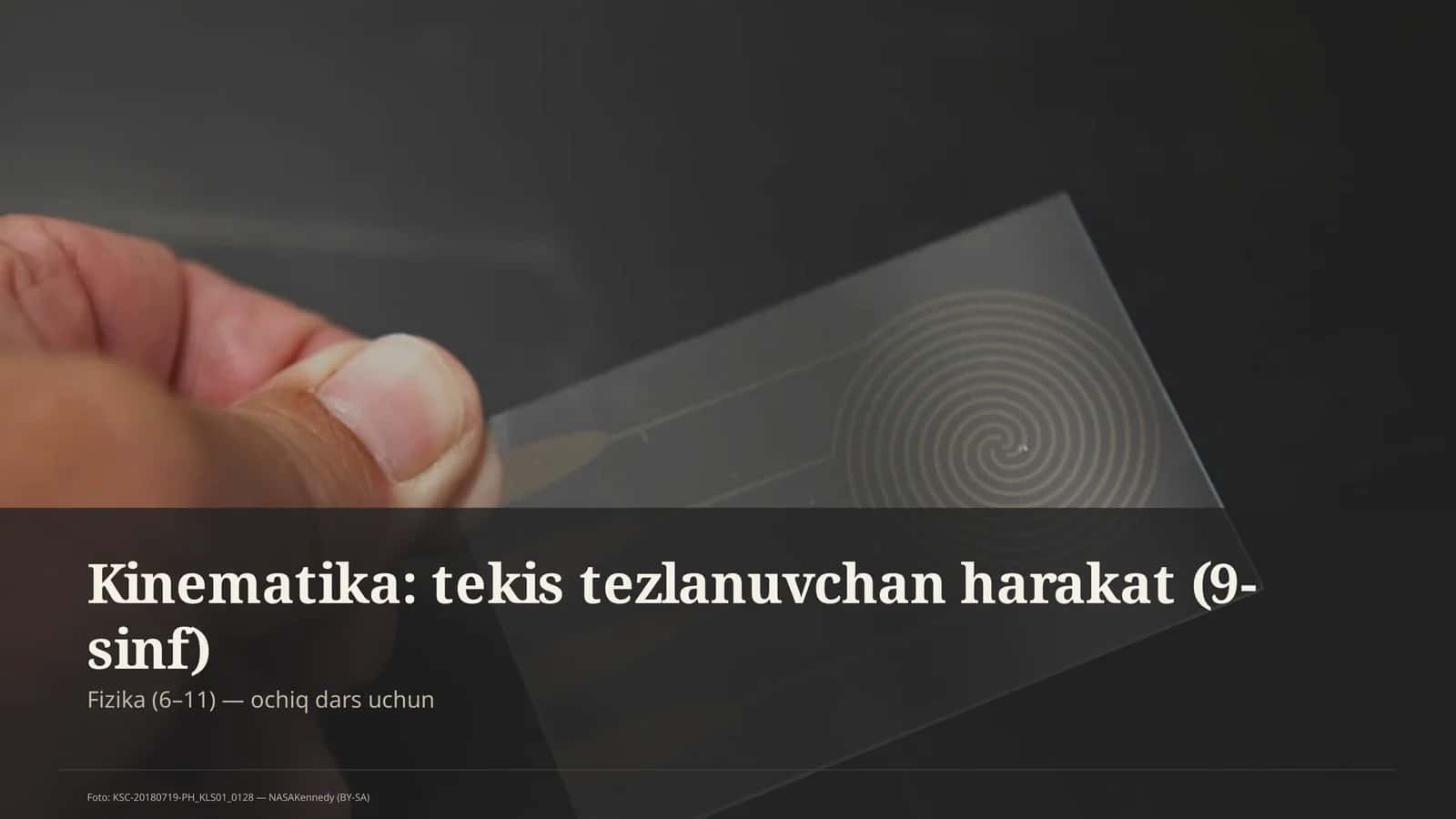 Fizika (6–11) — ochiq dars uchun 1
