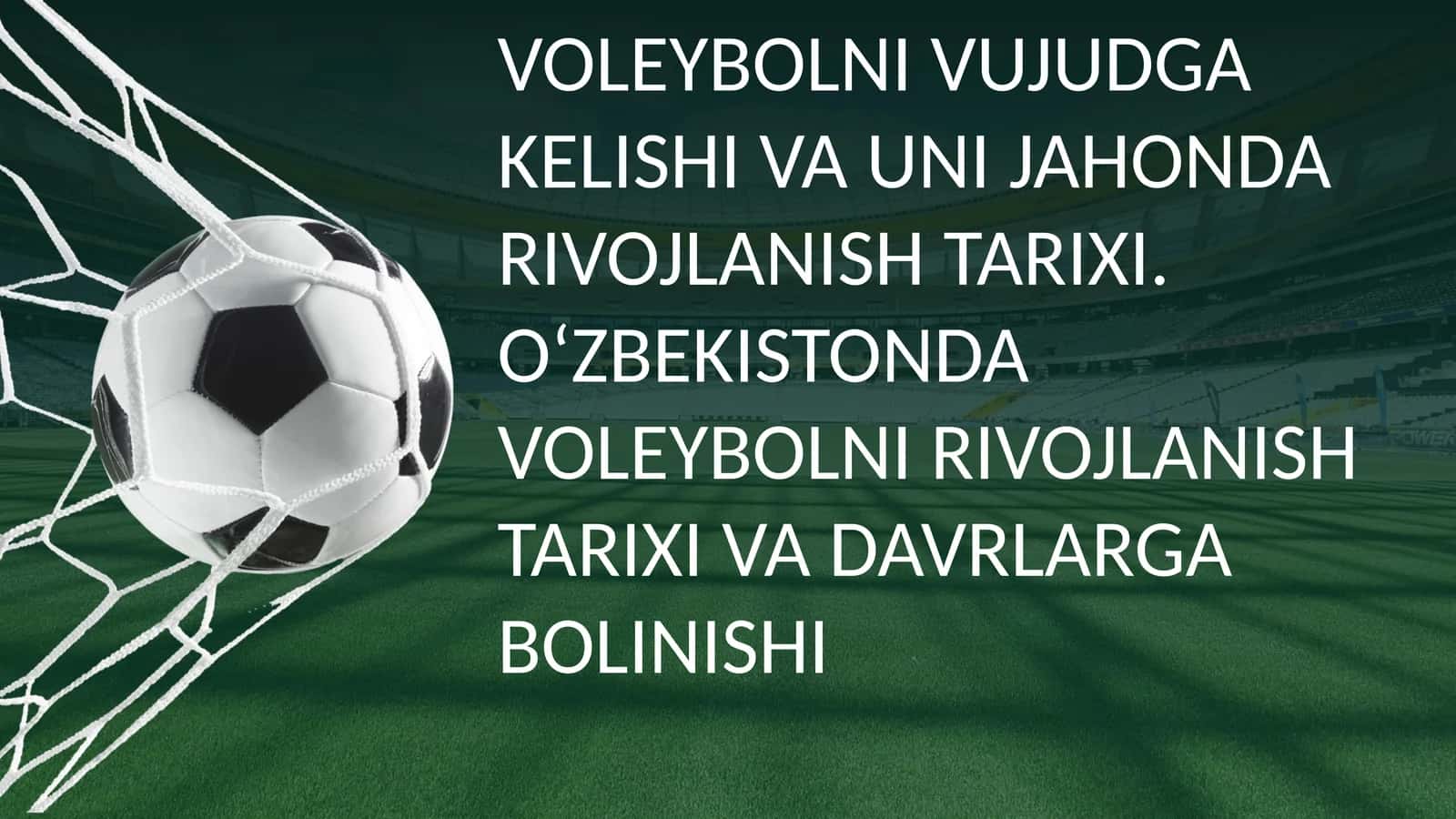 Voleybol tarixi 1