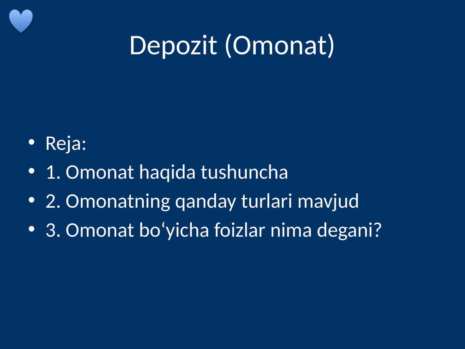 Omonat (Depozit) 1