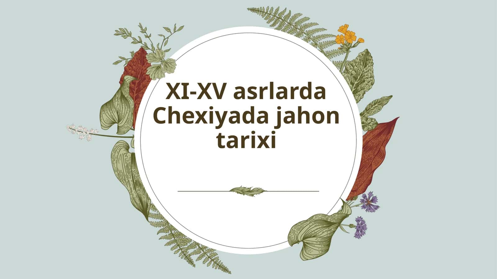 XI-XV asrlarda Chexiyada jahon tarixi 1
