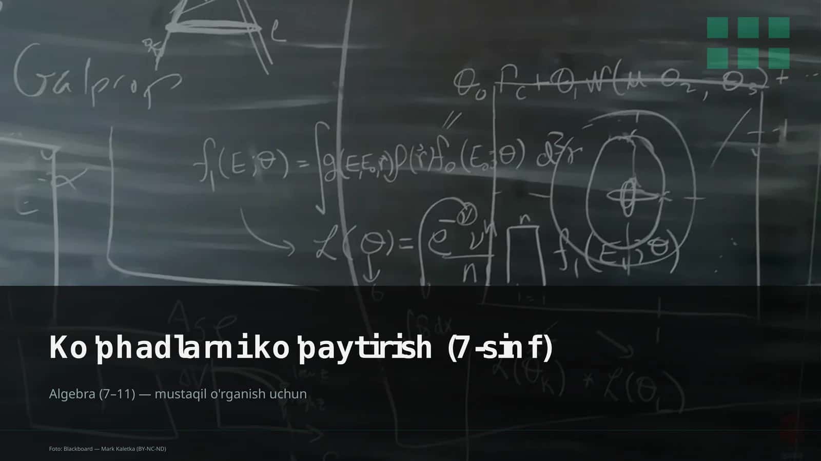Ko'phadlarni ko'paytirish (7-sinf) 1