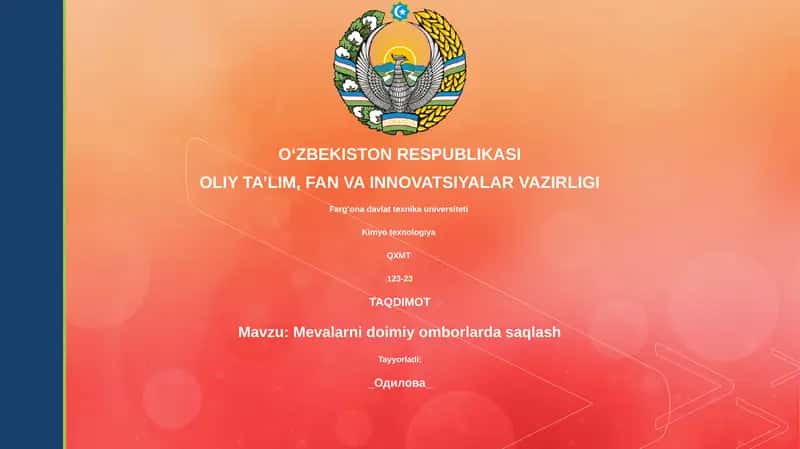 Mevalarni doimiy omborlarda saqlash 1