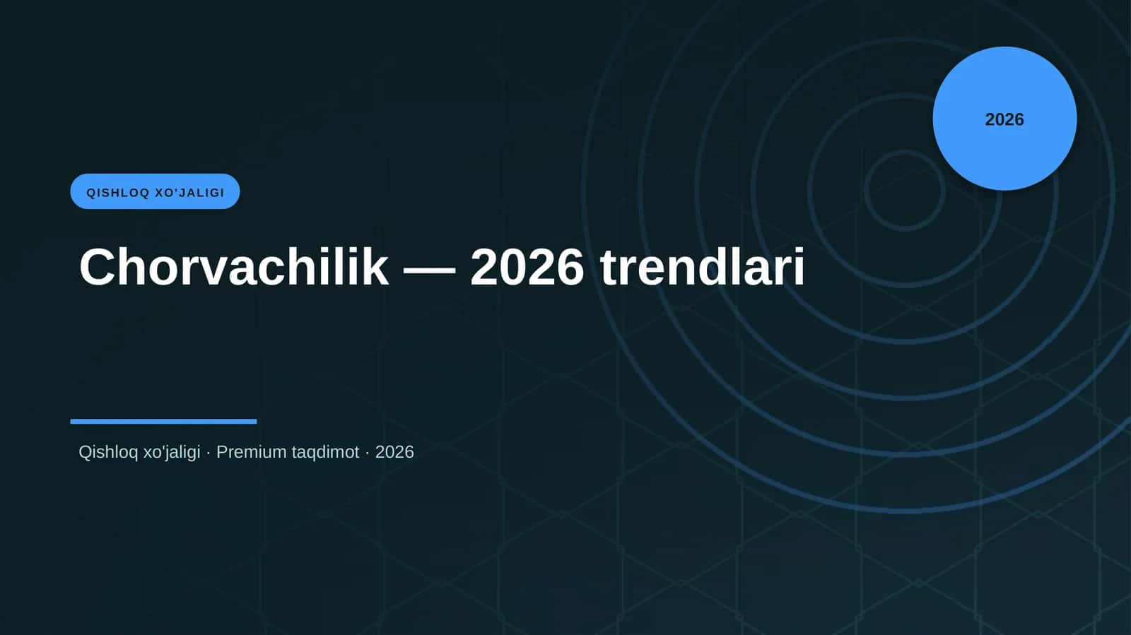Chorvachilik — 2026 trendlari 1
