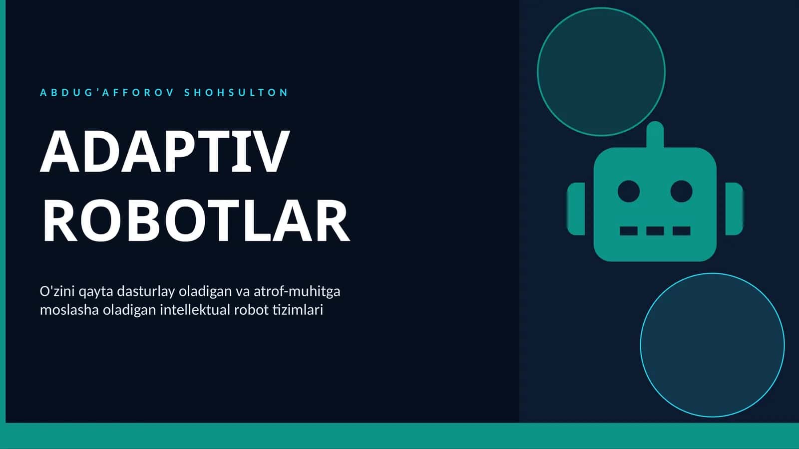 Adaptiv Robotlar 1