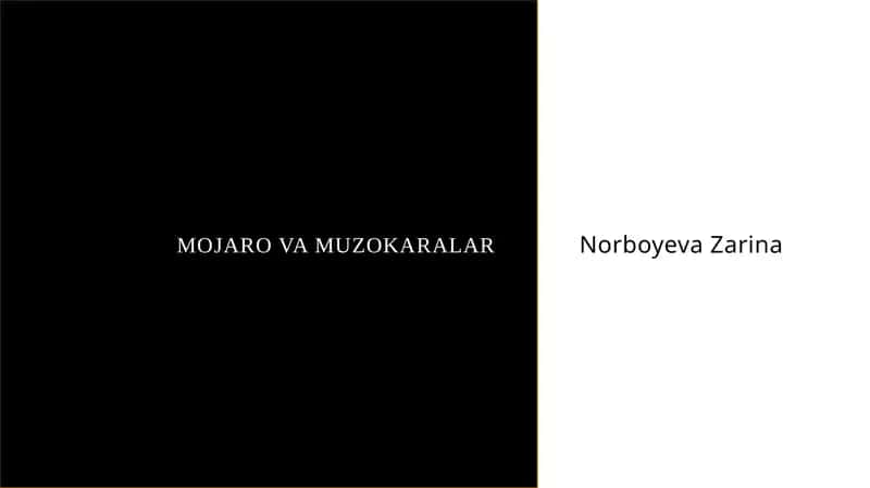 Mojaro va muzokaralar 1