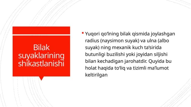 Bilak suyaklarining shikastlanishi 1