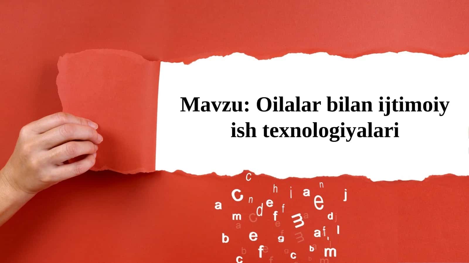 Oilalar bilan ijtimoiy ish texnologiyalari 1