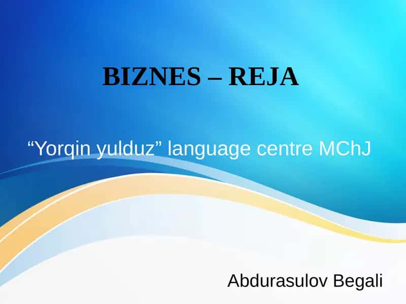 "Yorqin yulduz” language centre MChJ 1