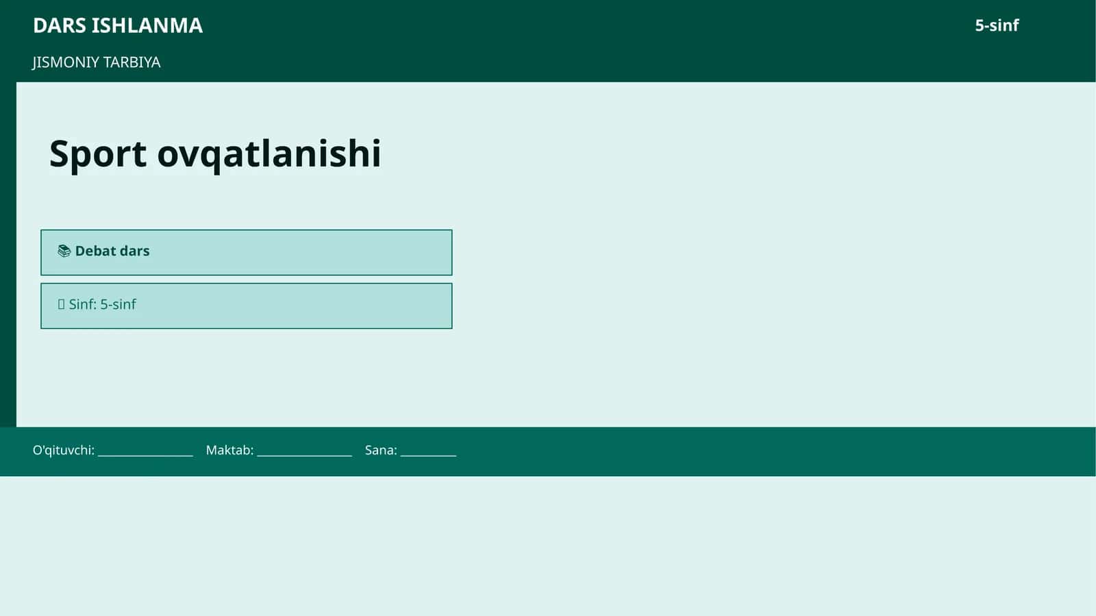 Sport ovqatlanishi 1