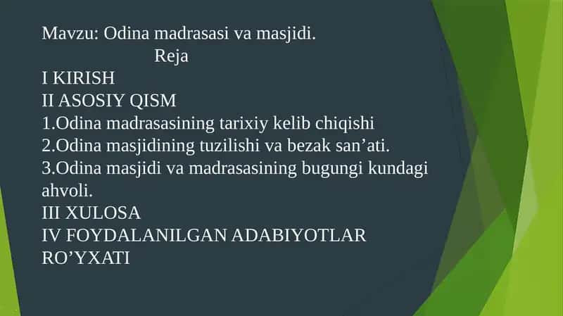 Odina madrasasi va masjidi 1