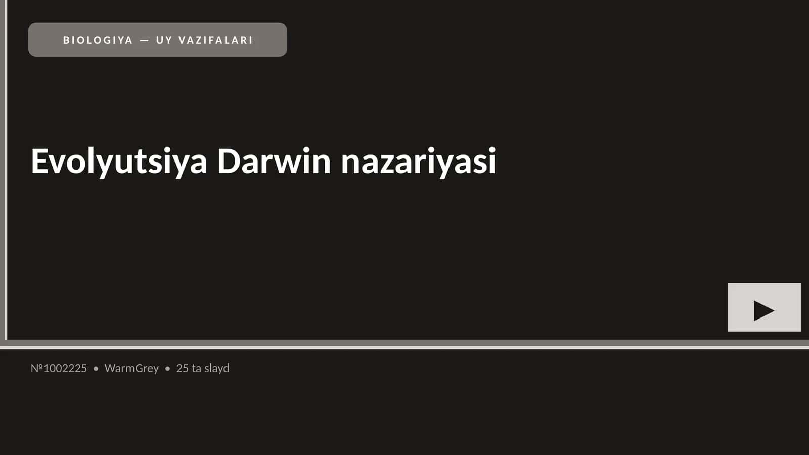 Evolyutsiya Darwin nazariyasi 1