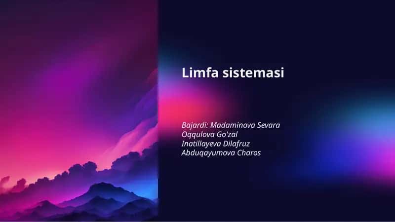 Limfa sistemasi 1