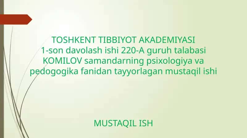 NEVROZ QANDAY KASALLIK 1