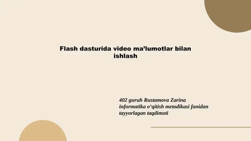 Informatika oʻqitish metodikasi 1