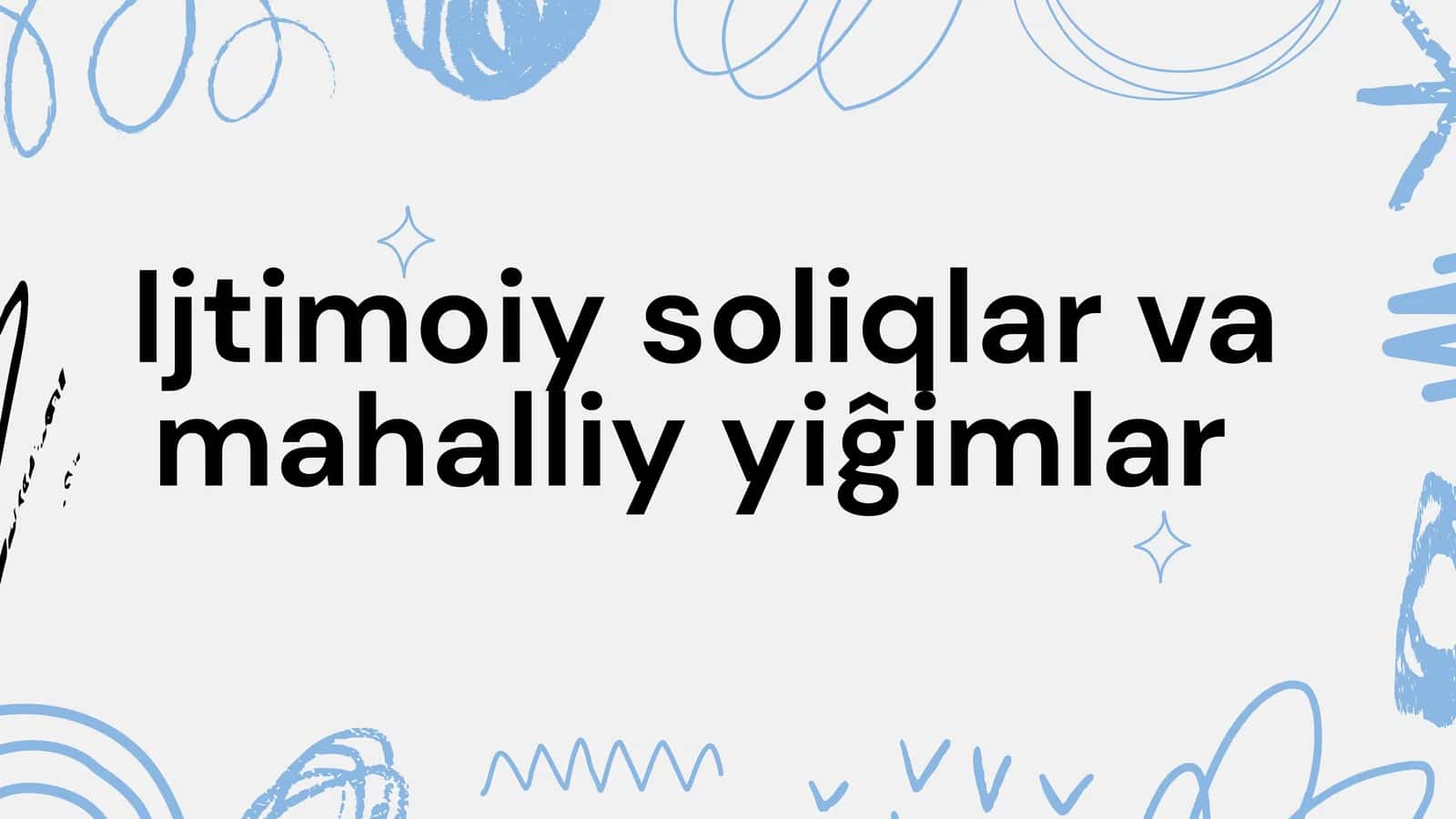 Mahalliy soliq va yigʻimlar 1