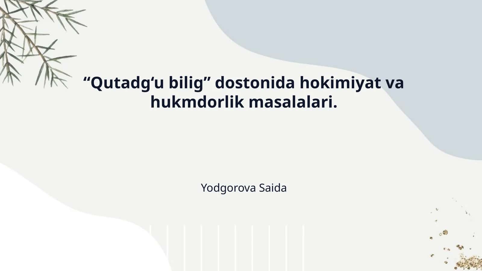 Qutadg‘u bilig 1