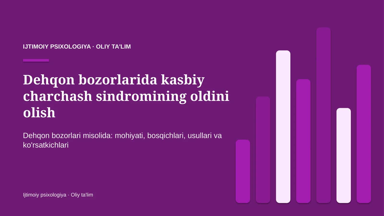Dehqon bozorlarida kasbiy charchash sindromining oldini olish 1