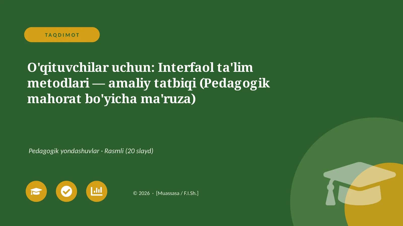 Interfaol ta'lim metodlari amaliy tatbiqi 1