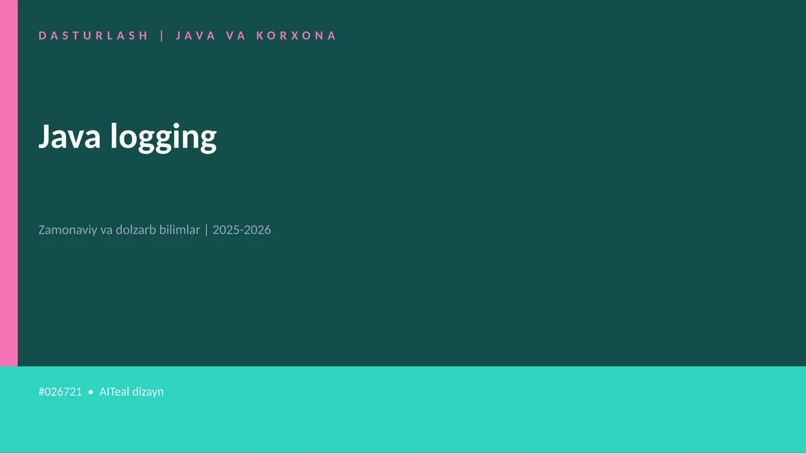 Java logging 1