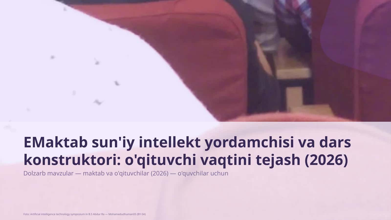 Maktab sun'iy intellekt yordamchisi va dars konstruktori 1