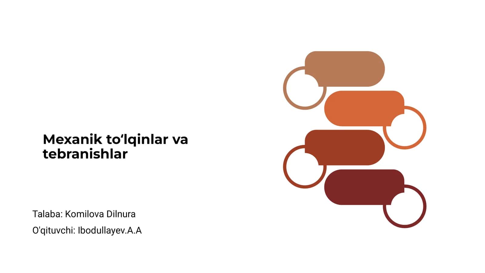 Mexanik toʻlqinlar va tebranishlar 1