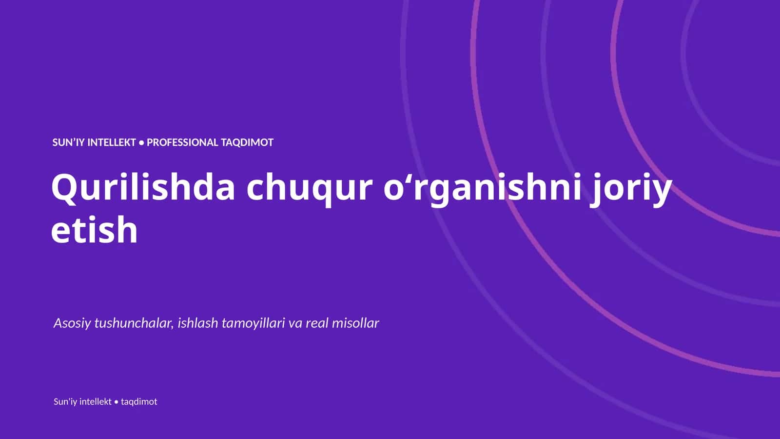 SUNʼIY INTELLEKT • PROFESSIONAL TAQDIMOT 1