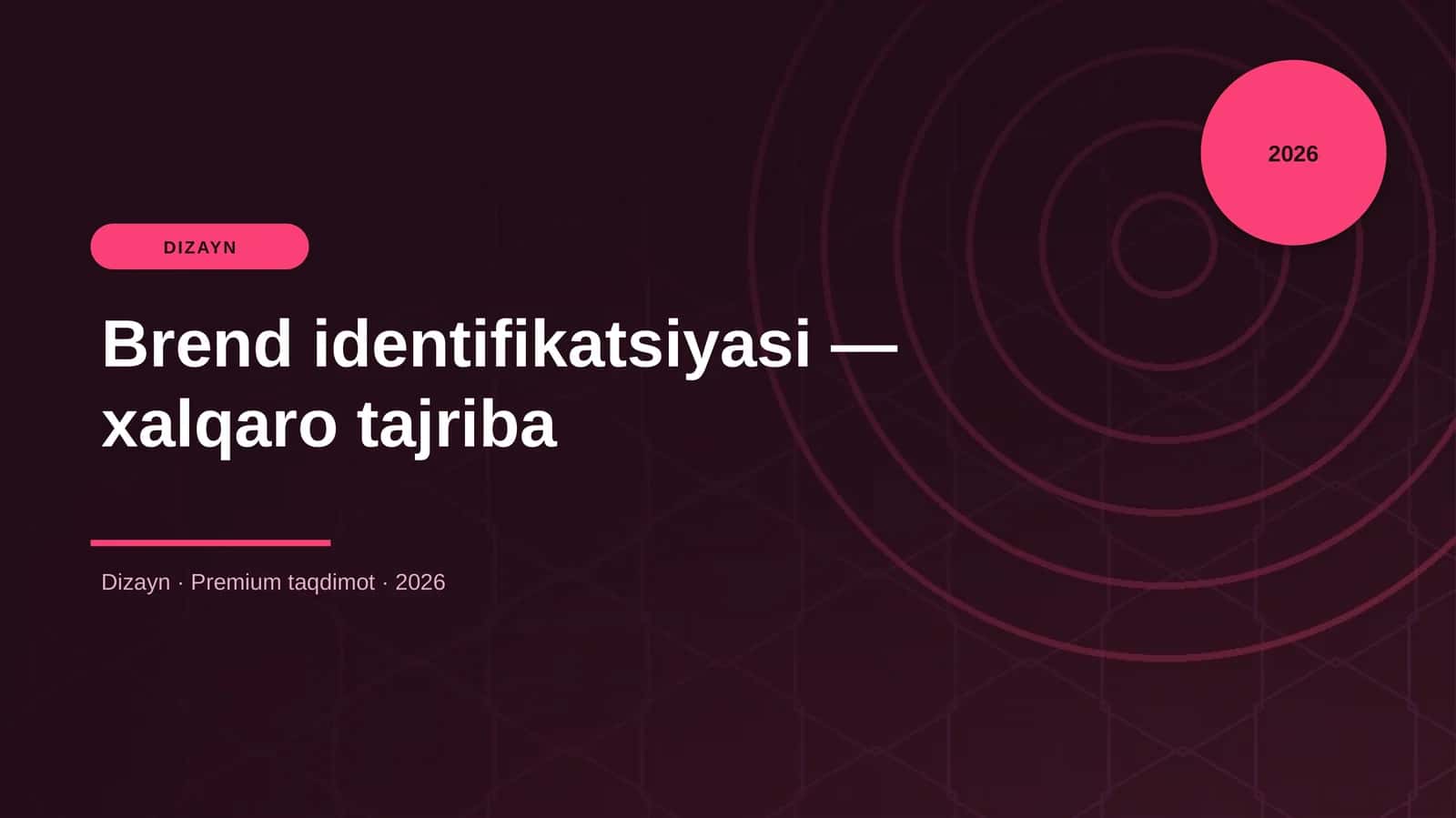 Brend identifikatsiyasi — xalqaro tajriba 1