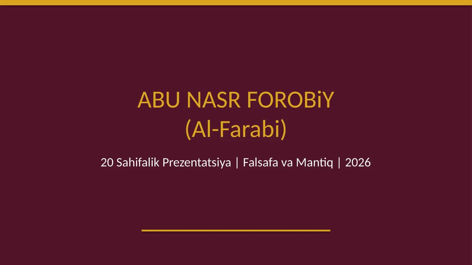 Abu Nasr Forobiy 1