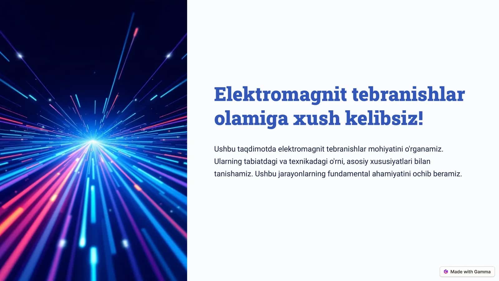 Xususiy Elektromagnit Tebranishlar 1