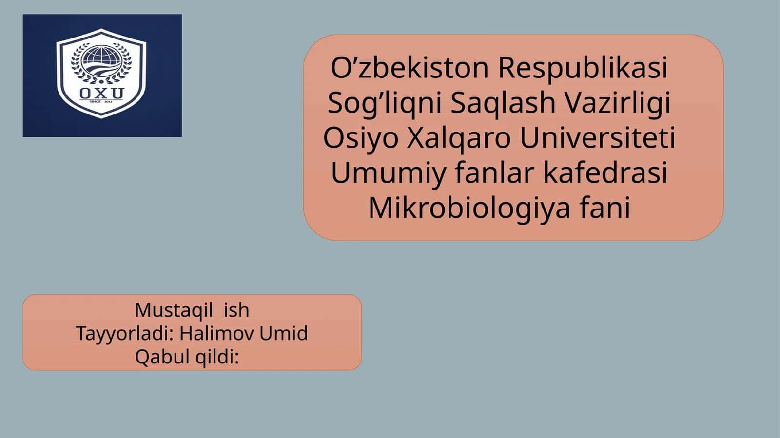 Mavzu: Bakteriyalarning antibiotiklarga chidamli shakllarini paydo bo`lish mexanizmlari haqida to'liq ma'lumot 1