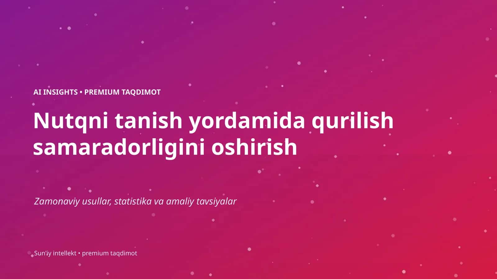 AI INSIGHTS • PREMIUM TAQDIMOT 1