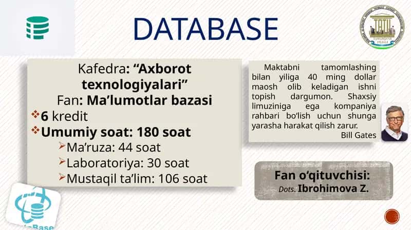 Ma’lumotlarbazasi 1