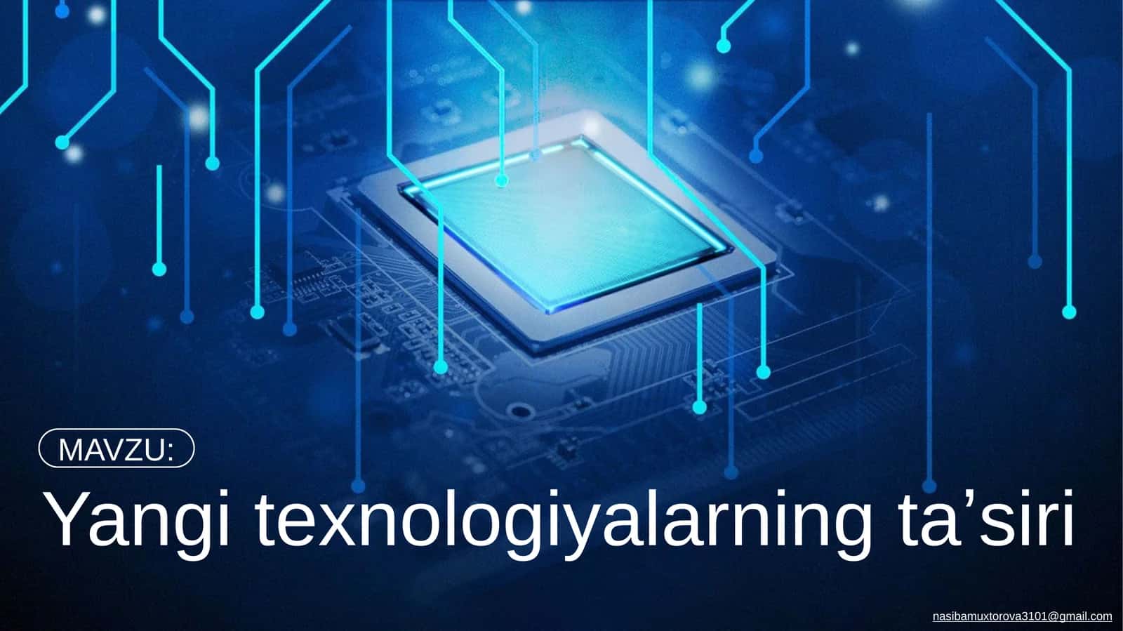Yangitexnologiyalarning taʼsiri 1