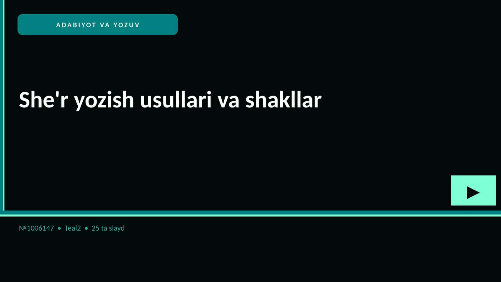 She'r yozish usullari va shakllar 1