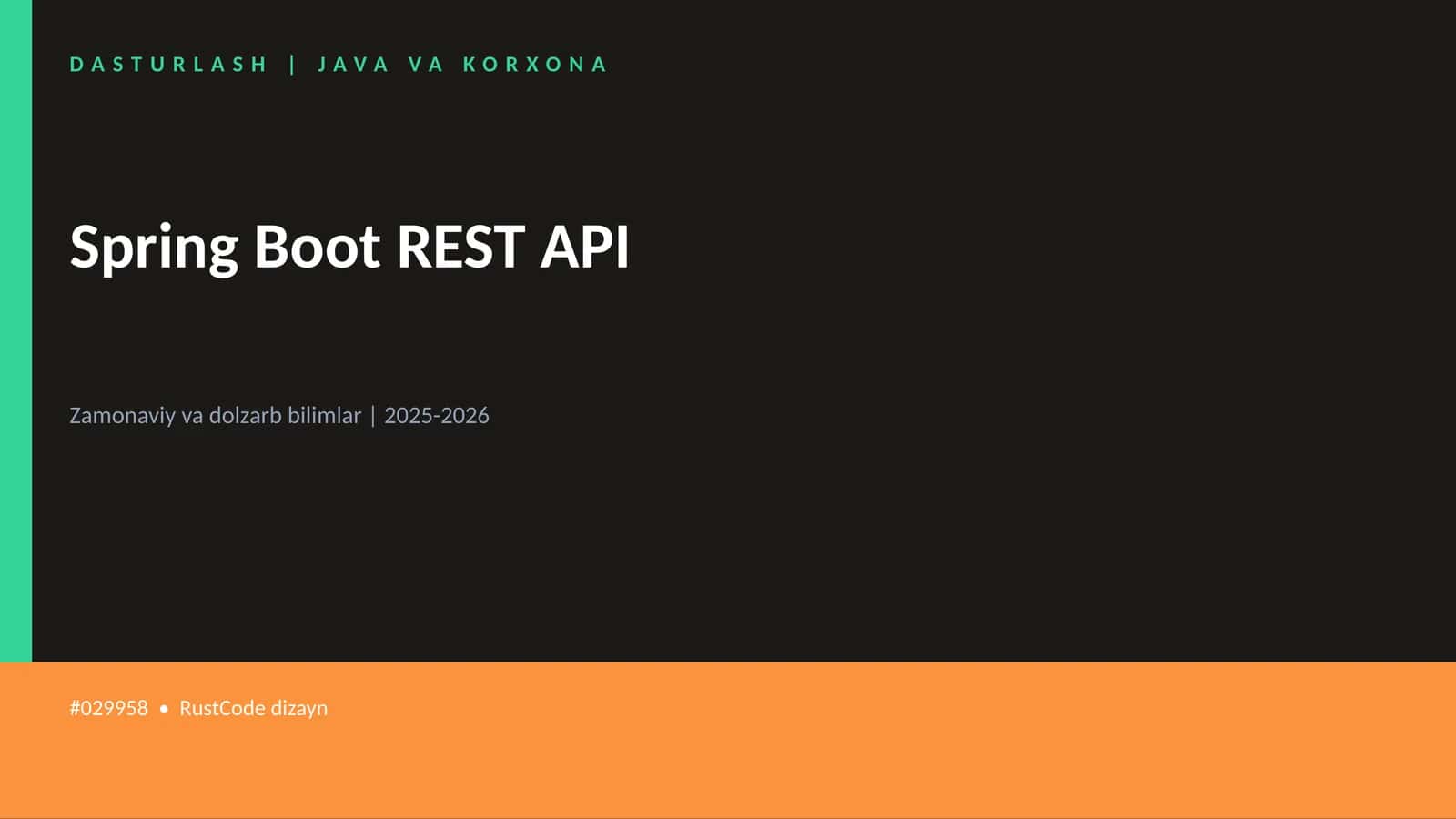Spring Boot REST API 1