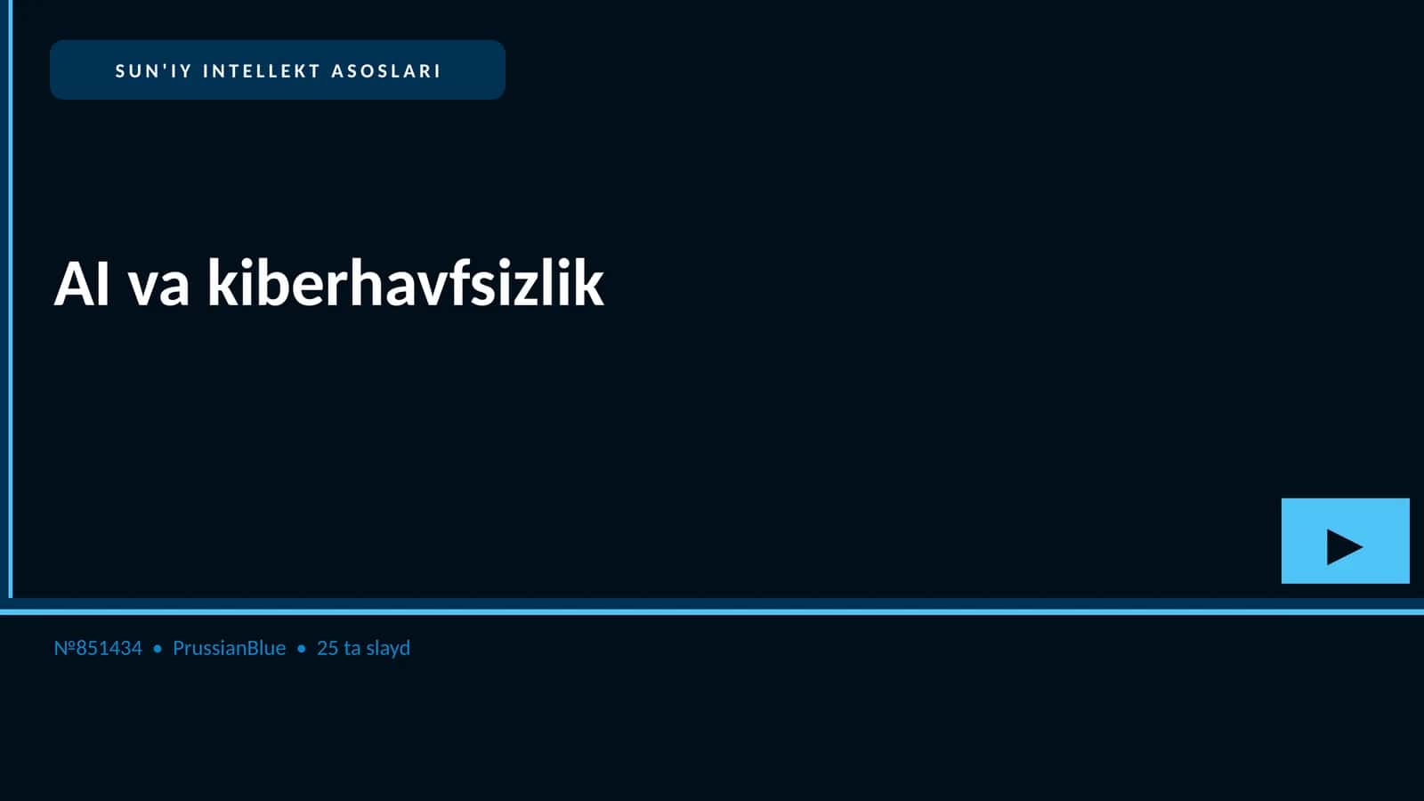 SUN'IY INTELLEKT ASOSLARI 1