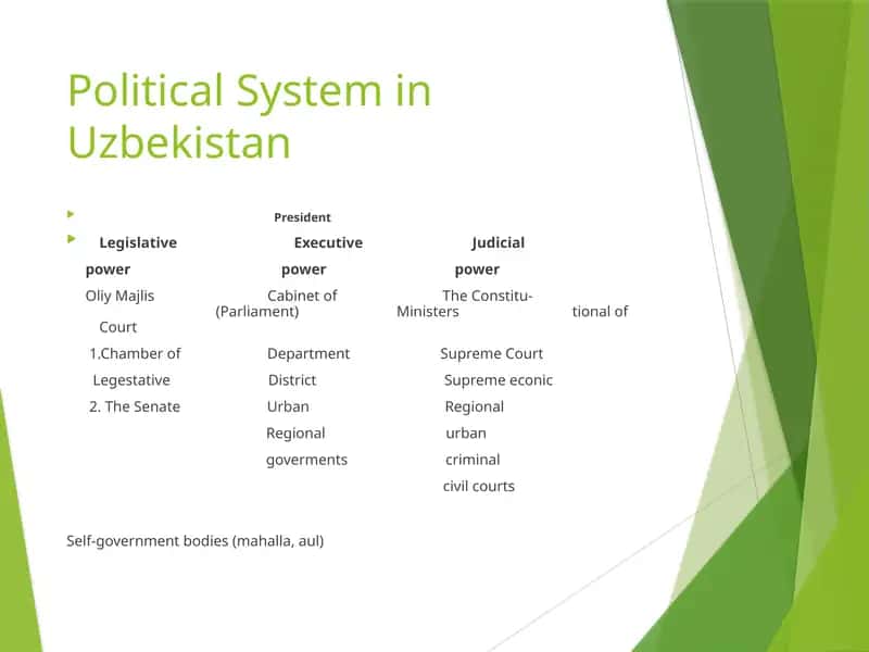 Political System in Uzbekistan 1