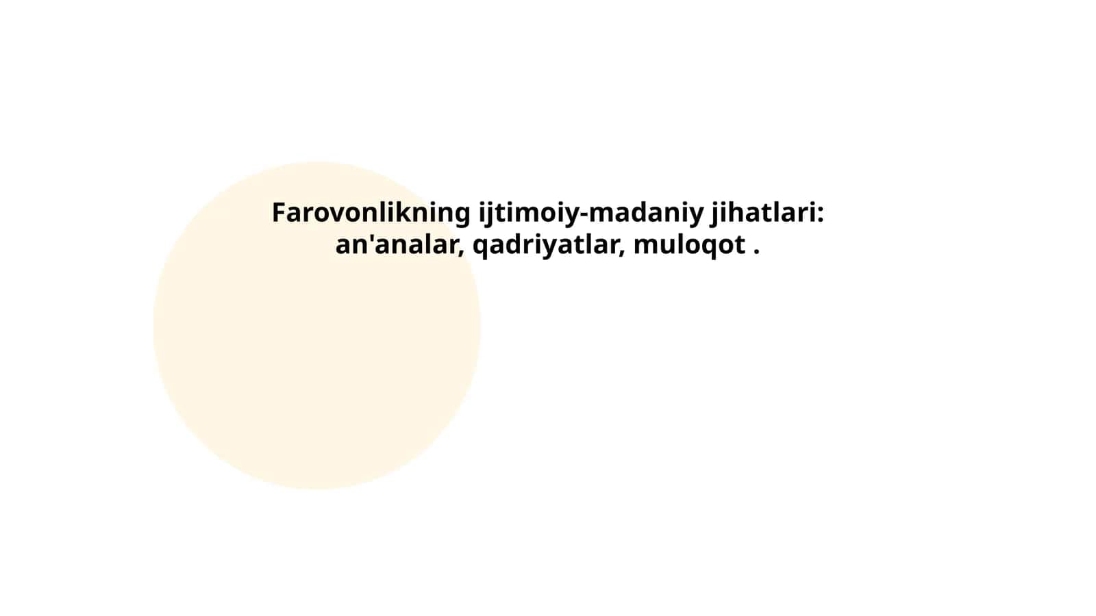 Farovonlikning ijtimoiy-madaniy jihatlari: an'analar, qadriyatlar, muloqot 1