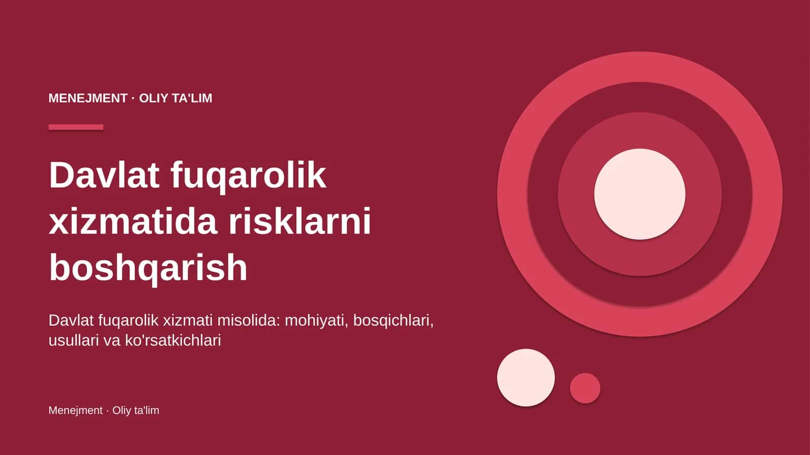Davlat fuqarolik xizmatida risklarni boshqarish 1