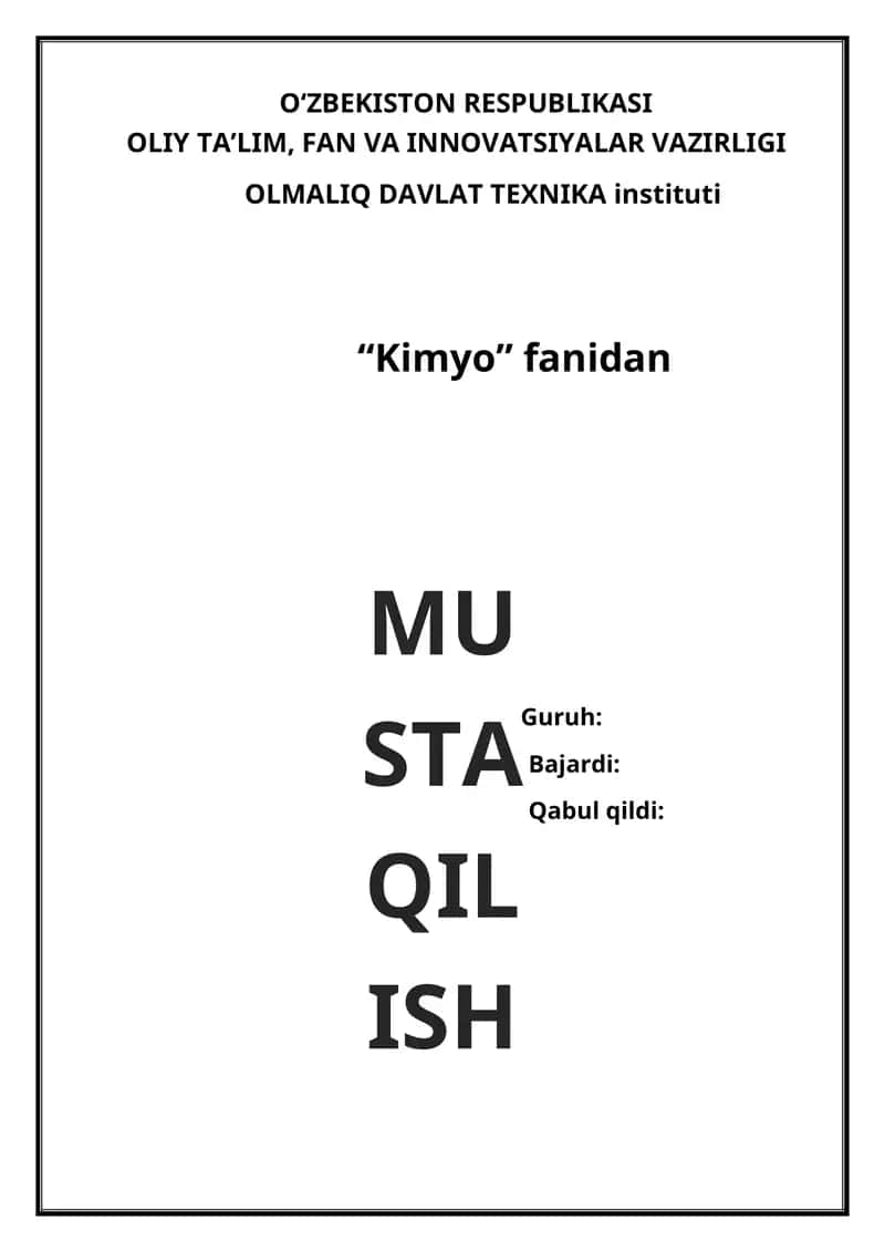 Davriy sistemaning V-B guruh elementlari 1