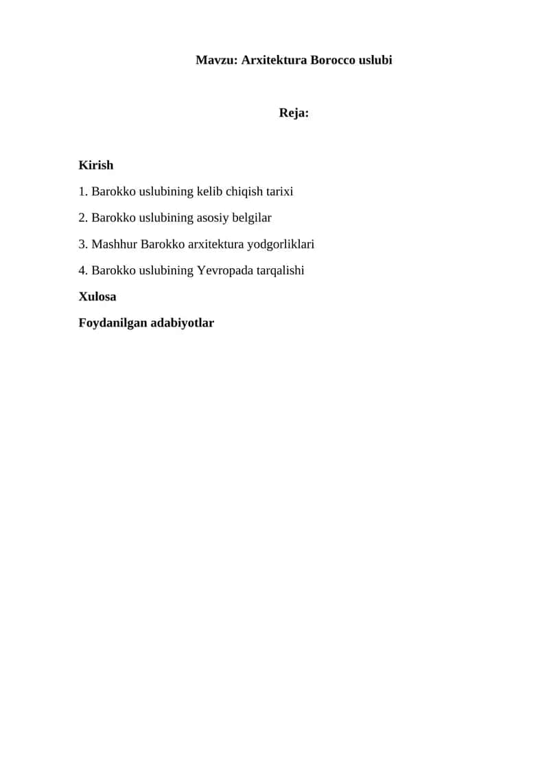 Arxitektura Borocco uslubi 1