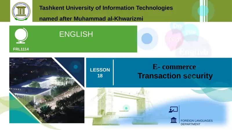 Transaction Security in E-commerce 1