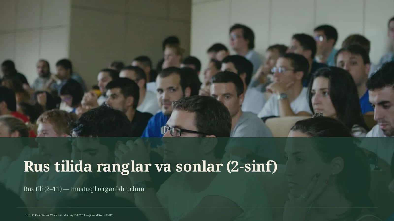 Rus tilida ranglar va sonlar (2-sinf) 1
