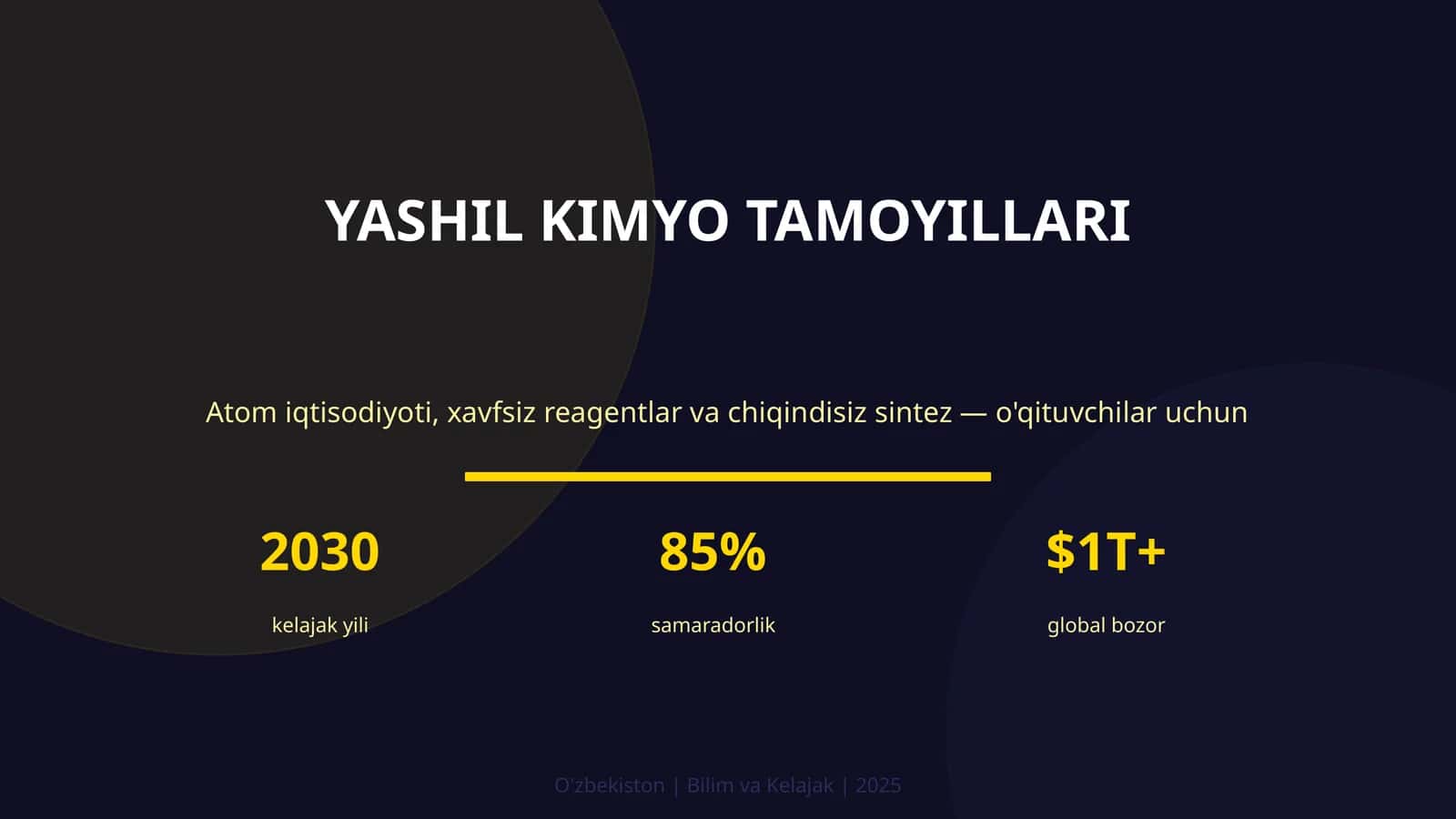 Yashil kimyo tamoyillari 1