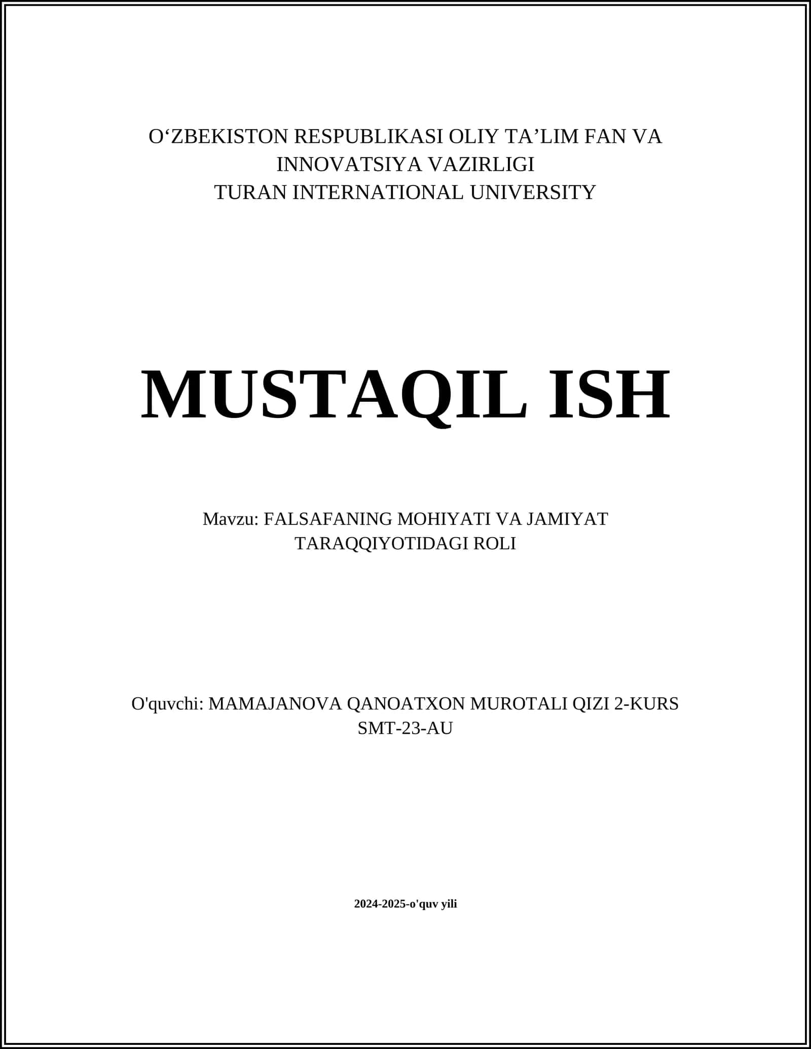 FALSAFA 1