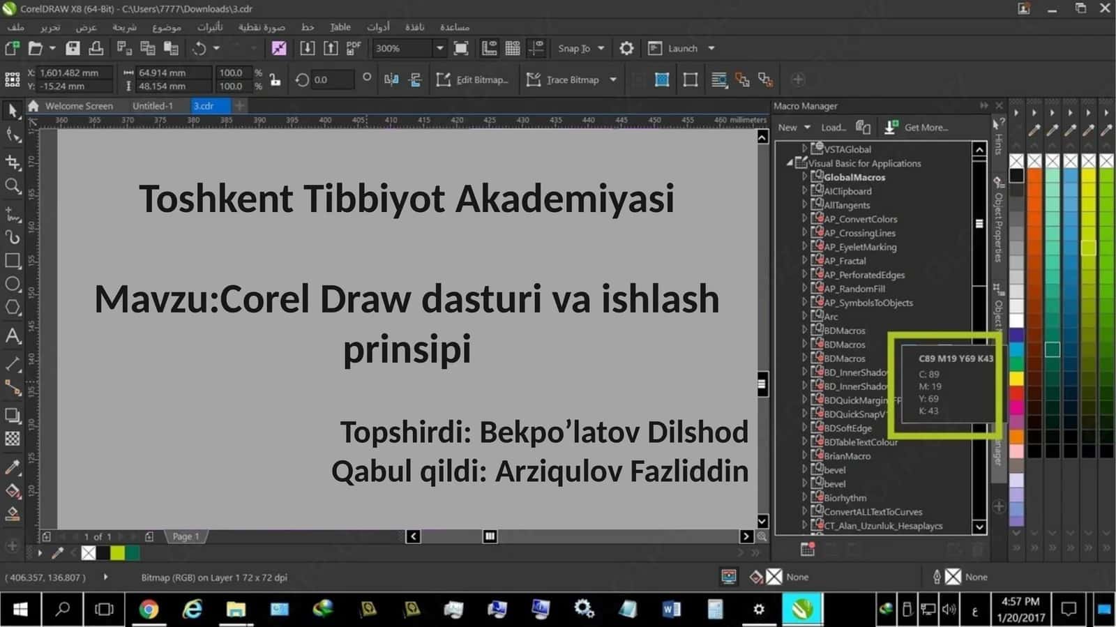 CorelDraw dasturivaishlashprinsipi 1