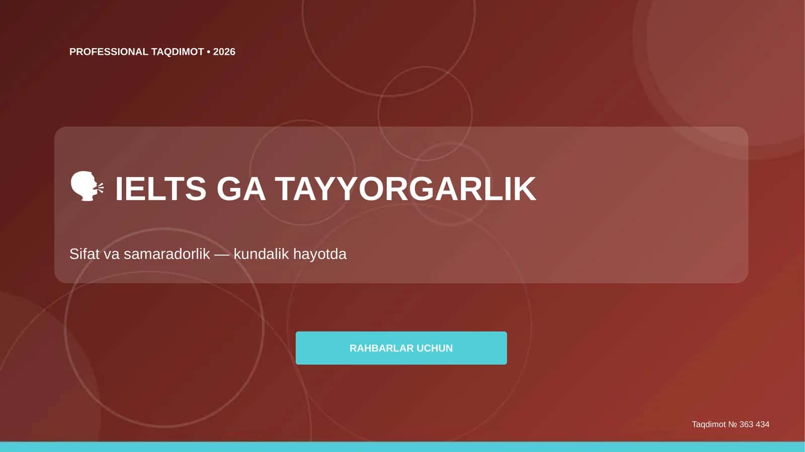 PROFESSIONAL TAQDIMOT • 2026 1