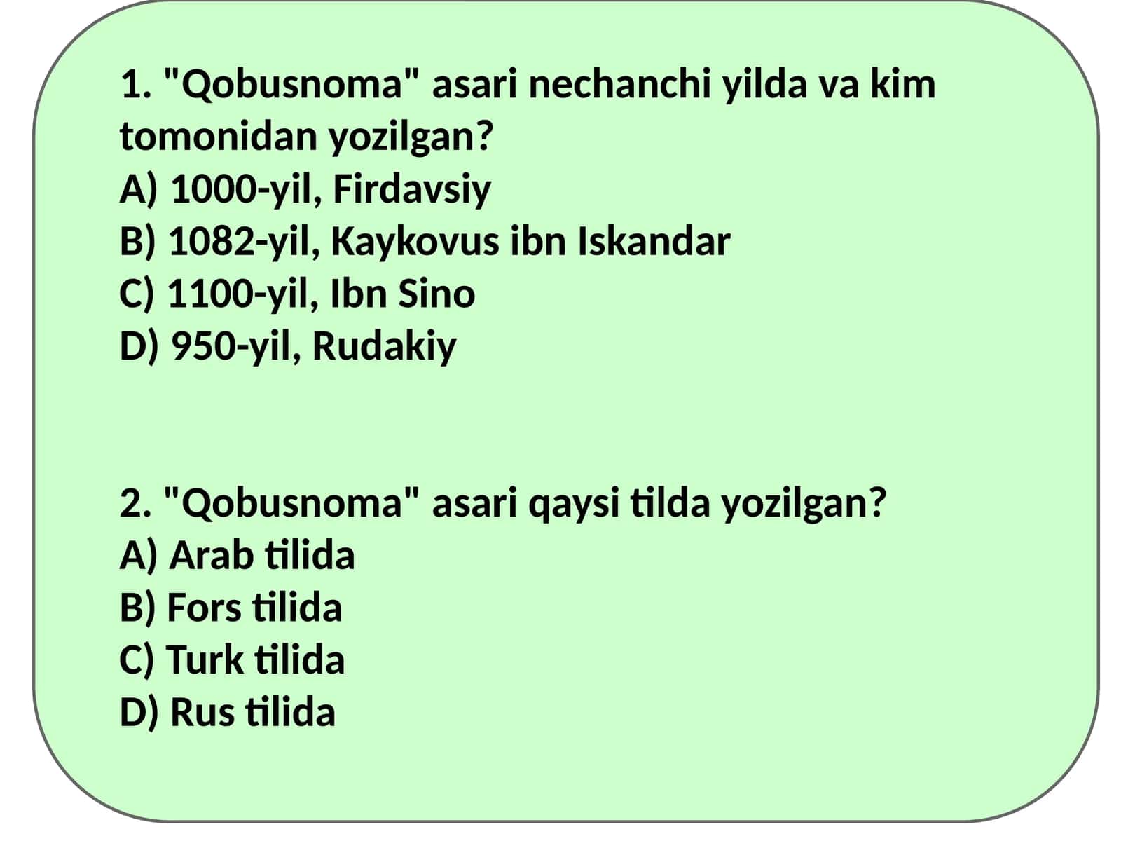 Qobusnoma asari 1